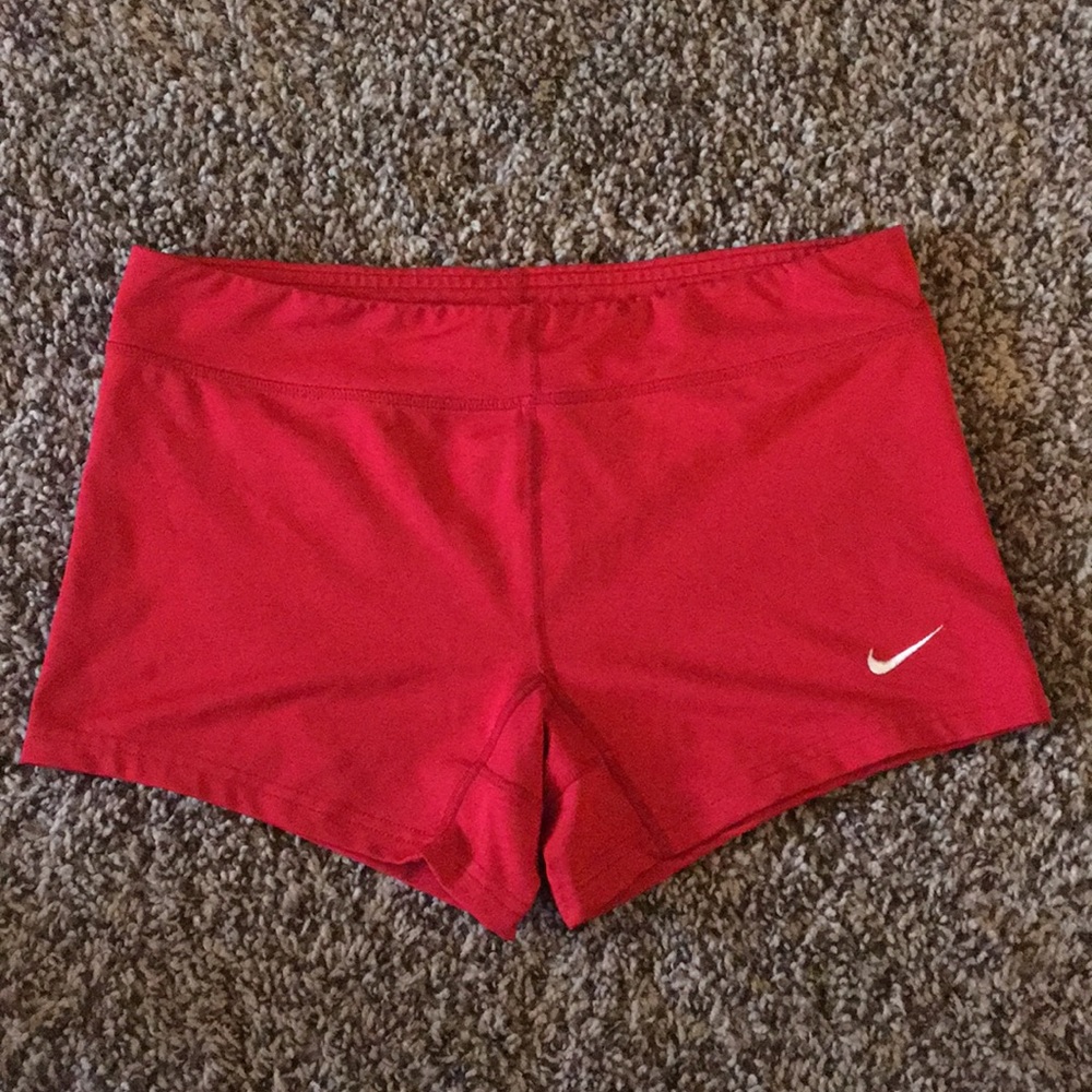 Nike Red Volleyball Spandex Shorts